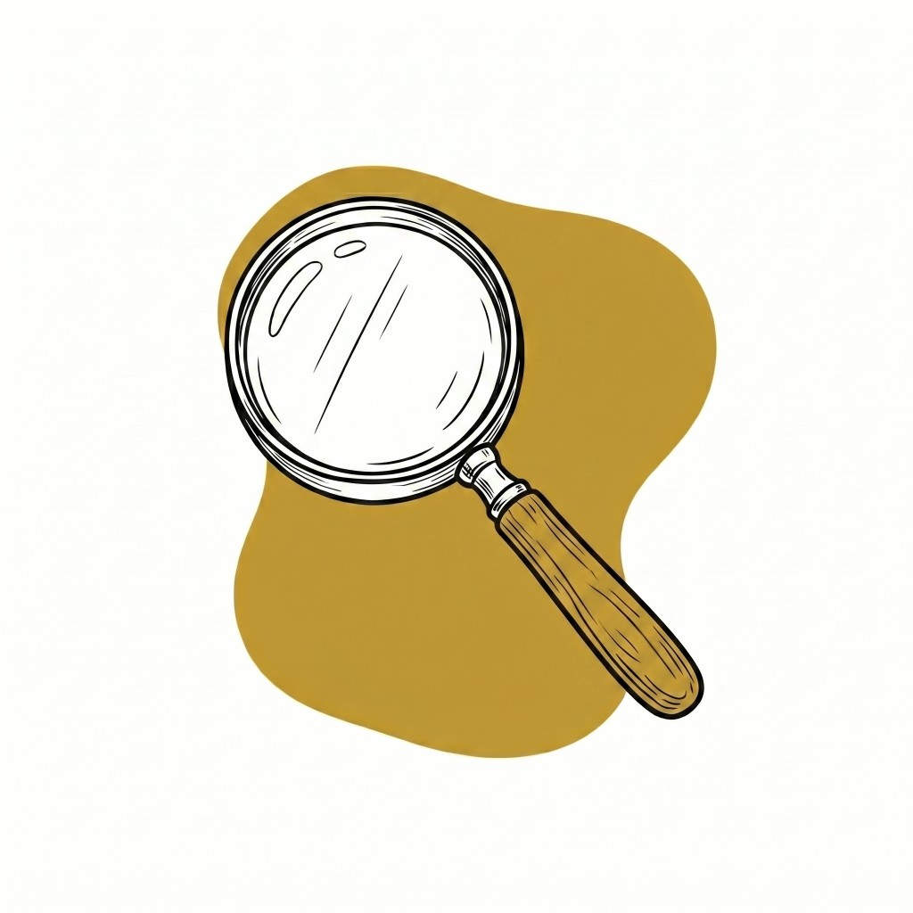 Magnifying glass illustration